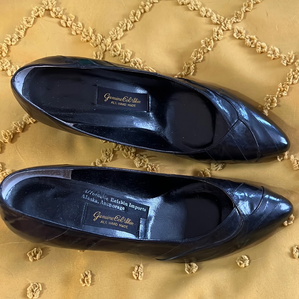Eel skin heels made in Alaska